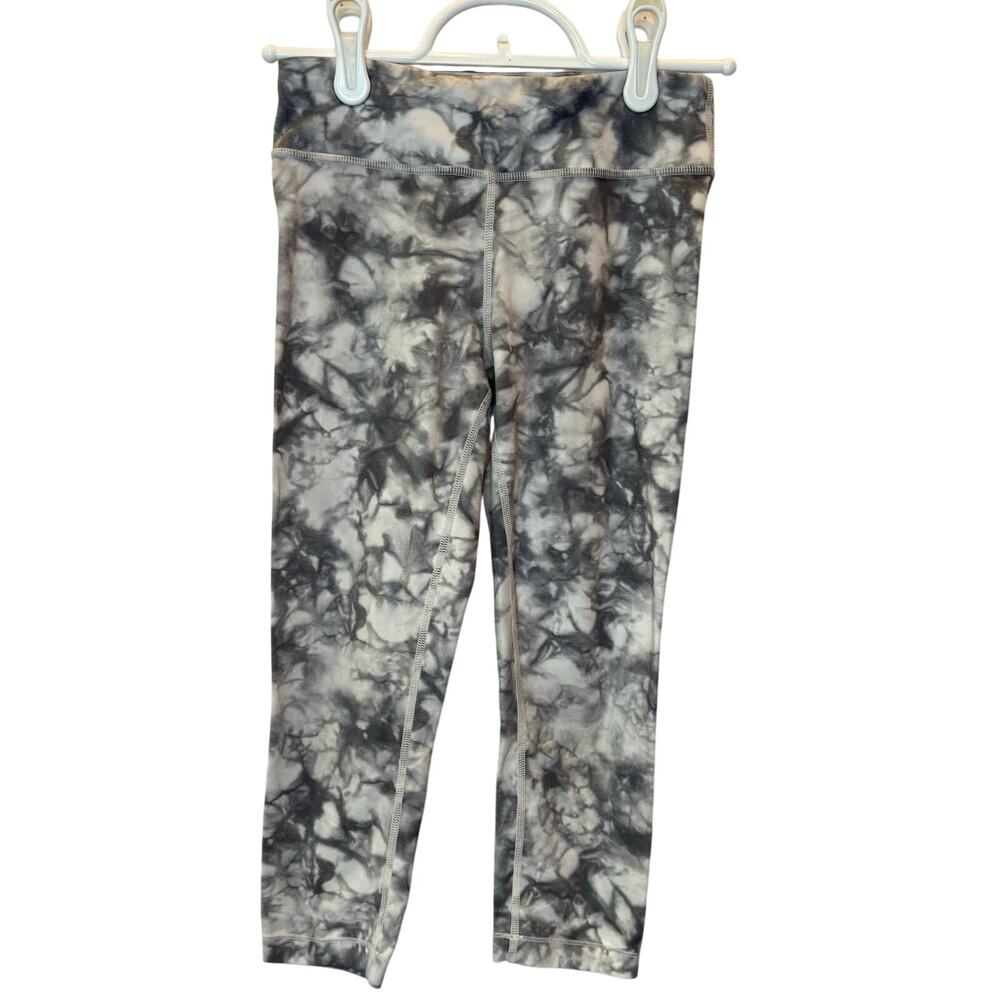 Athleta Girl Tie Dye Leggings M 8/10 Drawstring Activewear Patterned